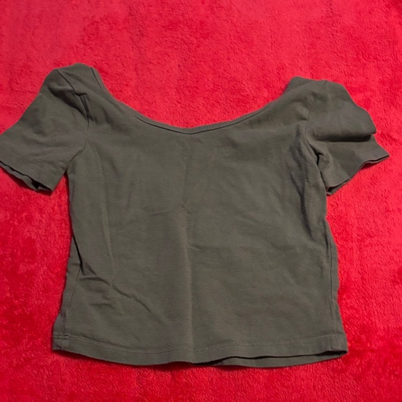 SO Women's Dark Green Crop Top - Picture 2 of 2